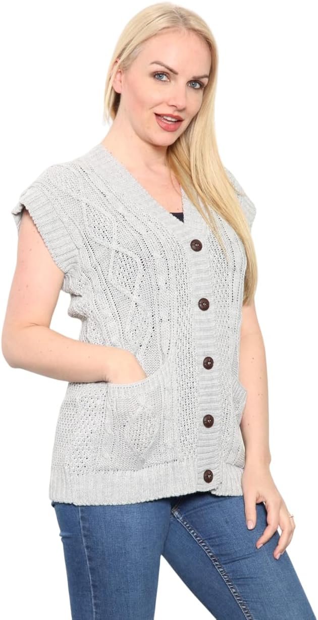 Sleeveless Button Cardigan - Image 3