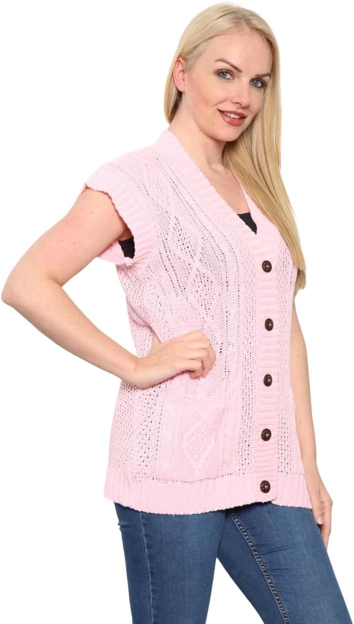 Sleeveless Button Cardigan - Image 4