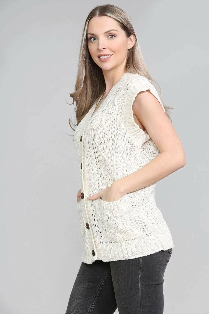 Sleeveless Button Cardigan - Image 8